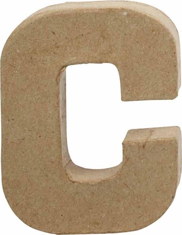Creativ Company Litera C z papier-mache H: 10 cm