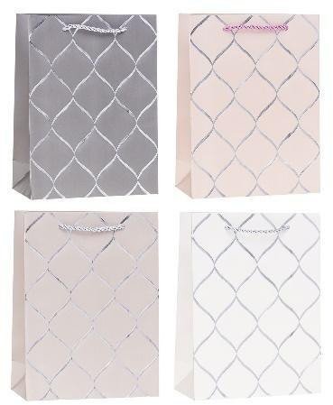 Torebka ozdobna 18x24x8cm hot-stamp mix ROZETTE