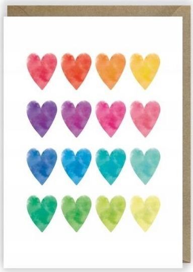 Cardie Kartka okolicznościowa Serduszka, eko koperta K032