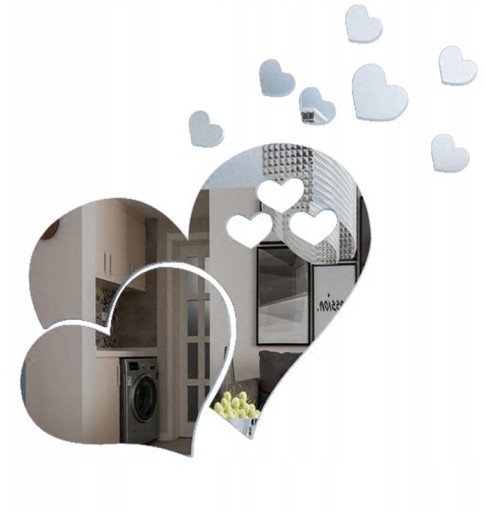 Zestaw 5 szt LUSTER Akrylowych Serca KOMPLET 266