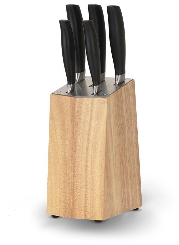 Fissman Fujikawa Zestaw 5 Noży Kuchennych w Bloku, uniwersalny Zestaw