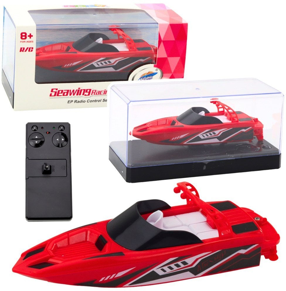 Łódź Motorówka Zdalnie Sterowana RC Biało-Czerwona 15cm LEAN Toys