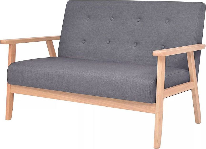 Elior 2-osobowa ciemnoszara sofa retro - Vita 2X