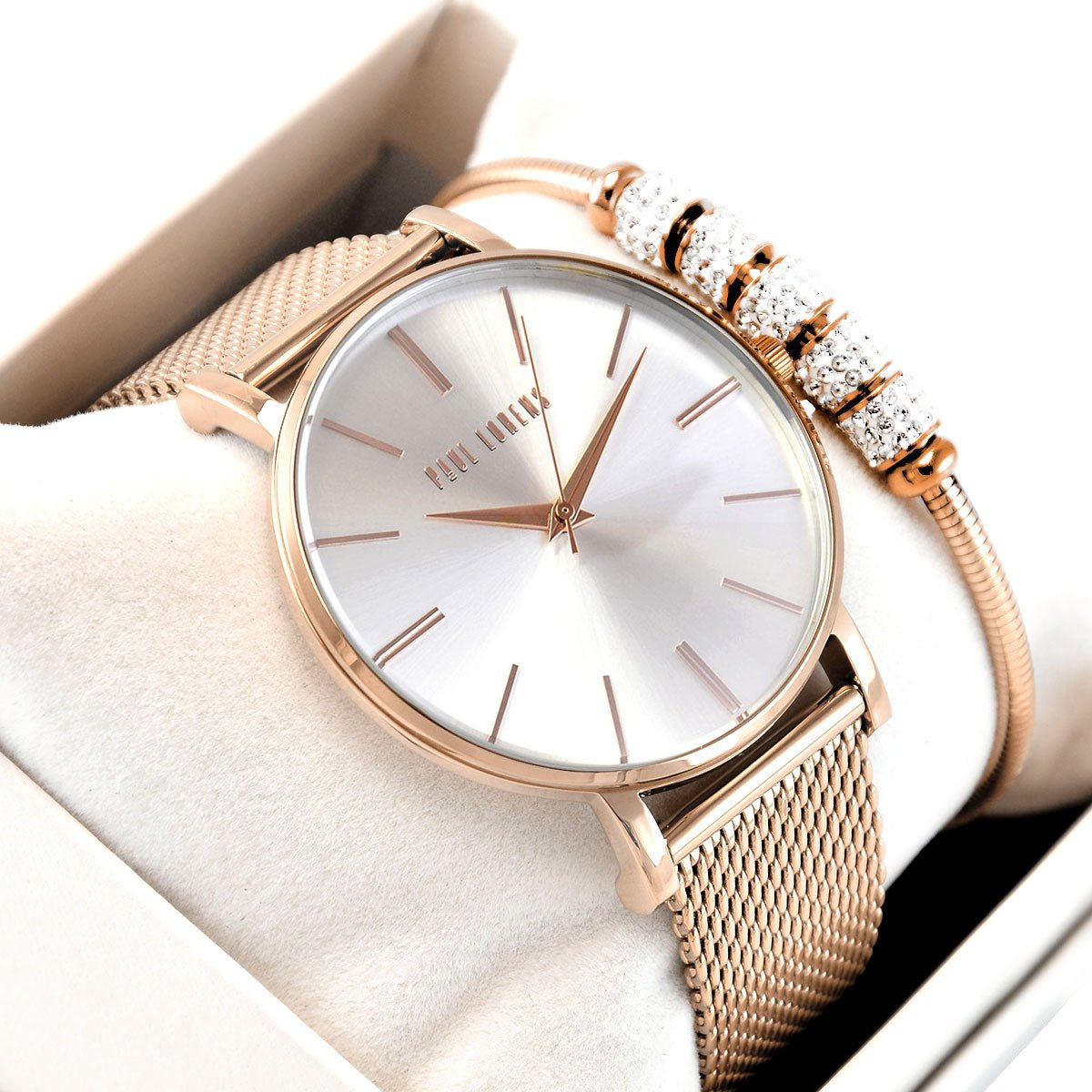 Zestaw damski zegarek Paul Lorens JULIE rosegold + bransoletka