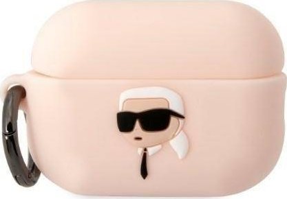 Karl Lagerfeld Etui Karl Lagerfeld KLAP2RUNIKP Apple AirPods Pro 2 cover różowy/pink Silicone Karl Head 3D
