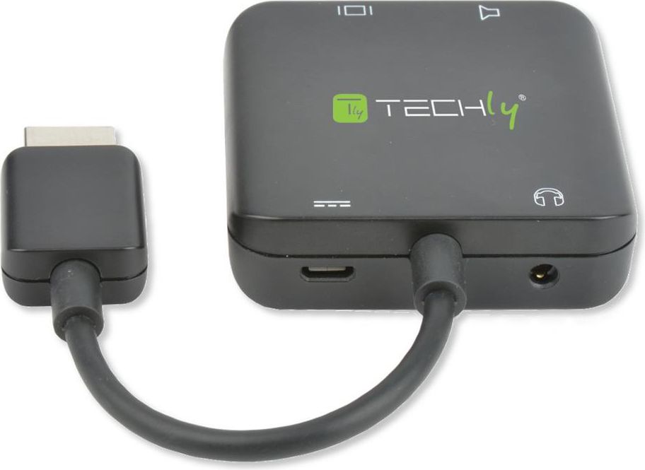 Techly Extractor separator toru audio z HDMI, Jack 3,5mm S/PDIF Toslink (026500)