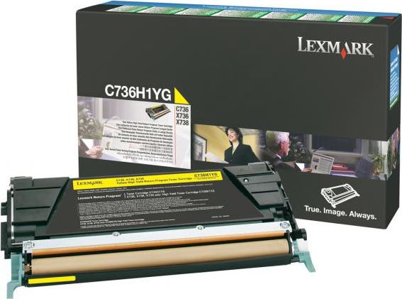 Toner Lexmark C736H1YG Yellow Oryginał (0C736H1YG)