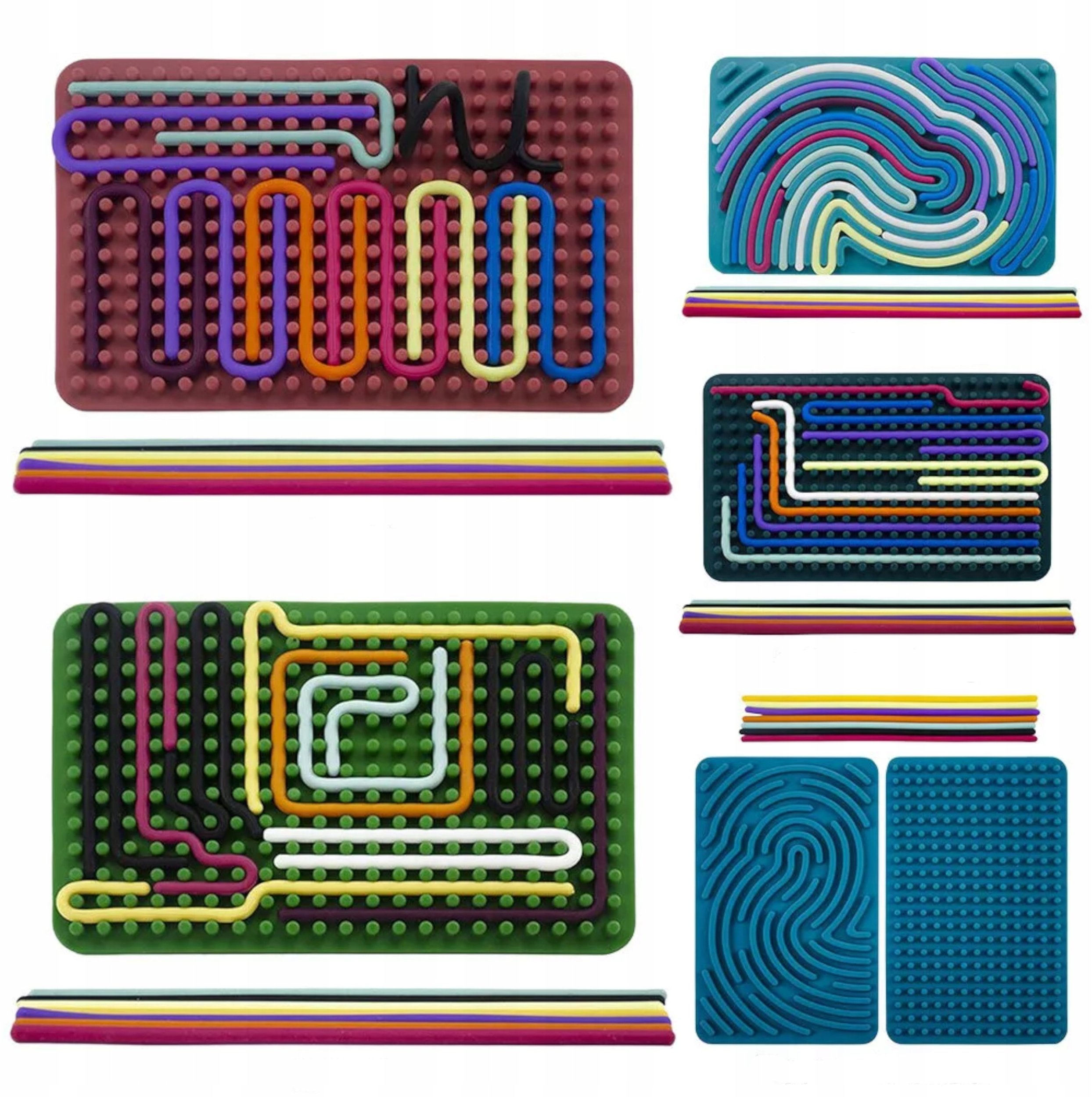 Sensoryczna tablica aktywności dwustronna silikonowa Montessori 1703