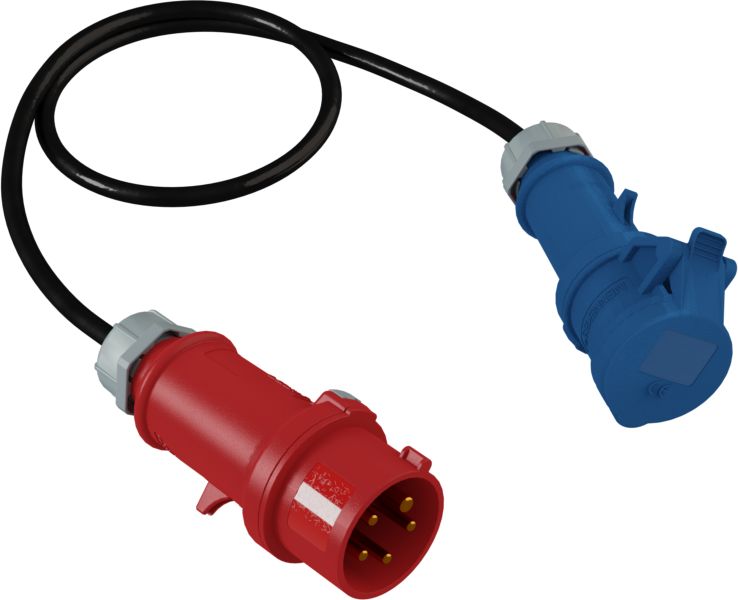 Doktorvolt Adapter 1m z wtyczki 230V/16A/5P na gniazdo kempingowe 230V/16A/3P 2766