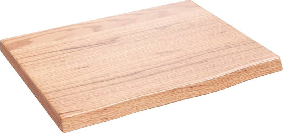 vidaXL vidaXL Półka, jasnobrązowa, 40x30x2 cm, lakierowane lite drewno dębowe