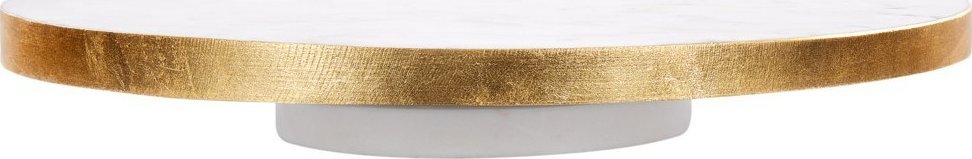 Beliani Patera obrotowa marmurowa biała LIVADIA