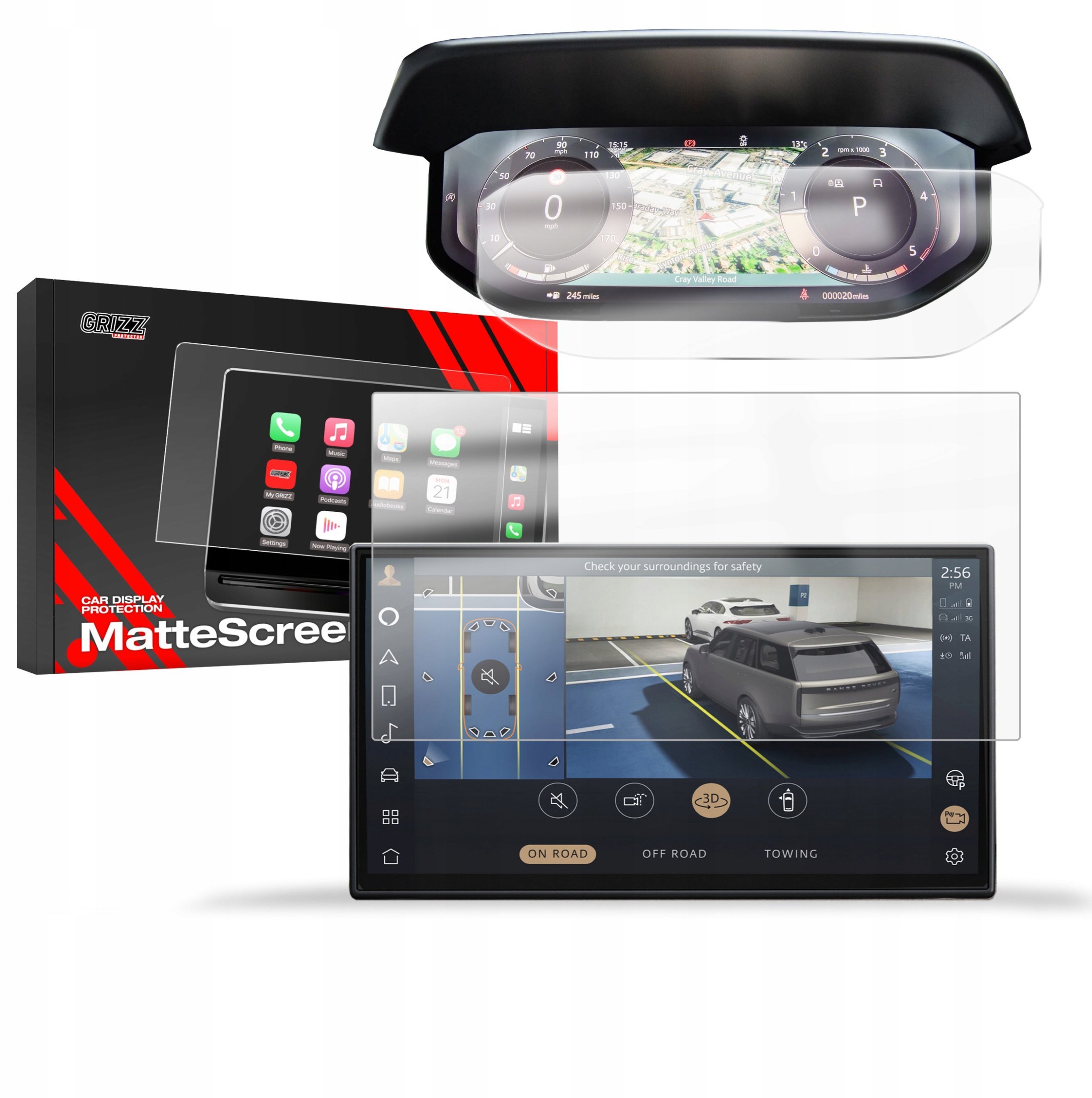 Folia matowa GrizzGlass CarDisplay Protection do Range Rover Sport 2022-2024 [2w1]