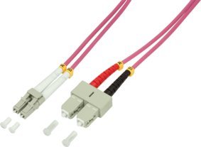 LogiLink 0.5m LC-SC kabel InfiniBand / światłowodowy 0,5 m Fioletowy