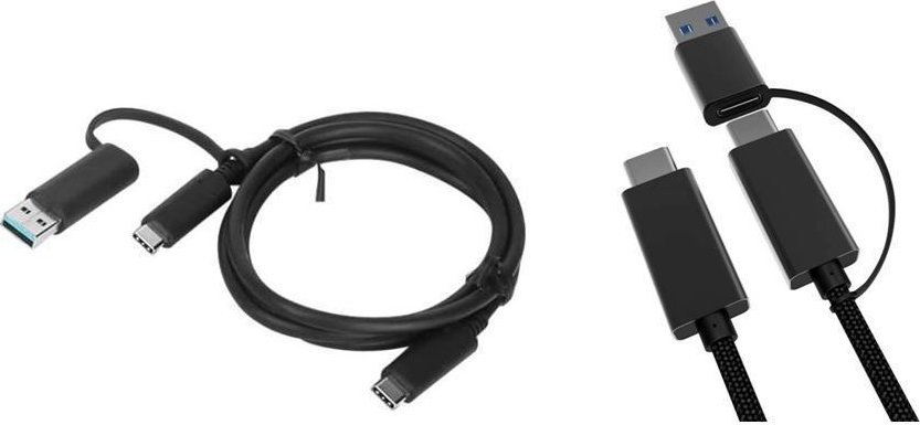 Kabel USB MicroConnect USB-C - USB-C + USB-A 1 m Czarny (USB3.1CCA1)