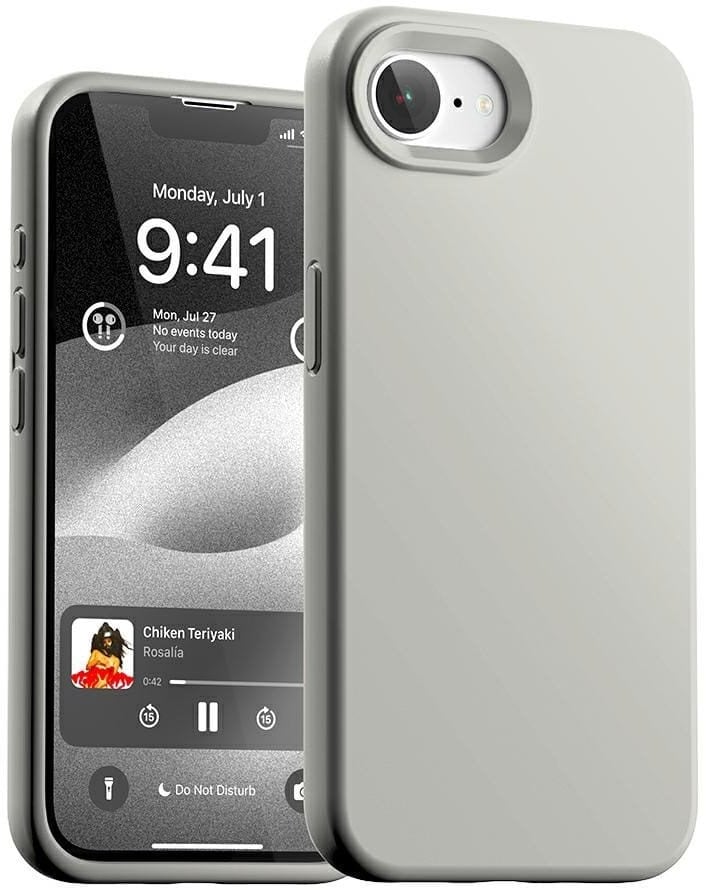 Etui Mercury Silicone do iPhone 16e kamienny