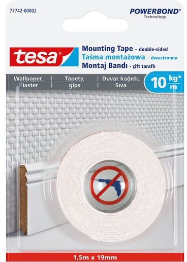 Tesa Taśma montażowa do tapet i tynku 19mm x 1,5m (H7774202)