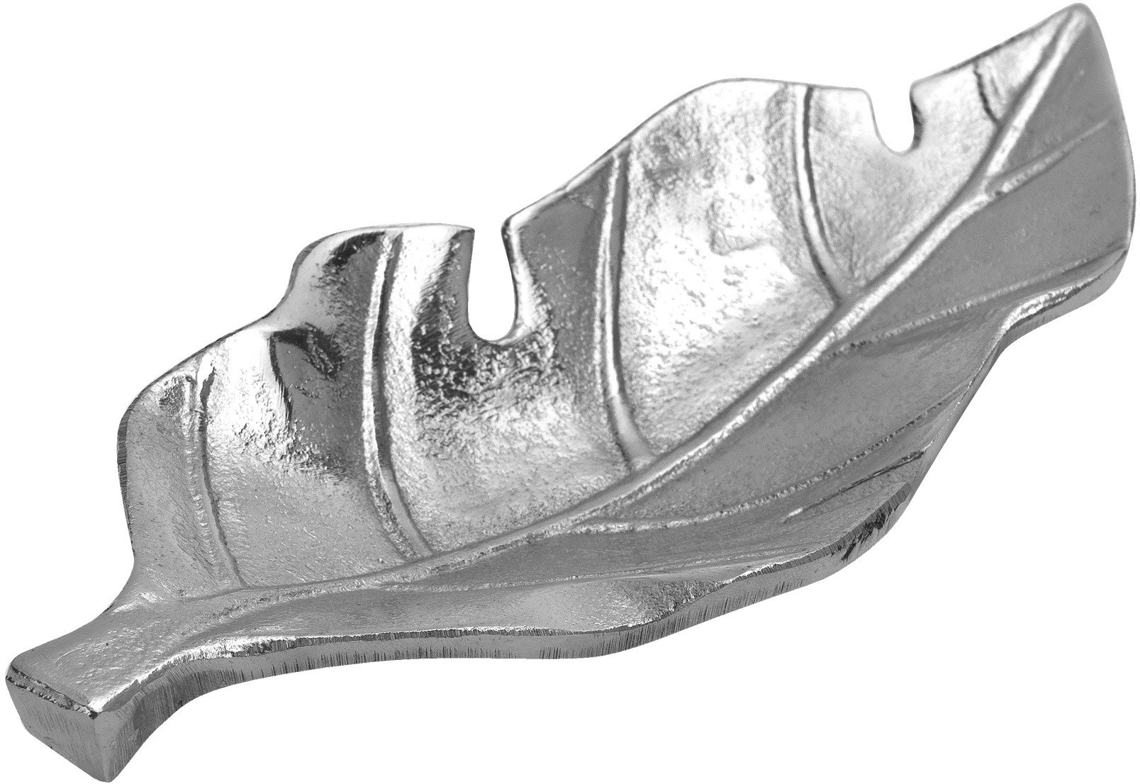 Taca ozdobna patera Liść srebrny 22 cm