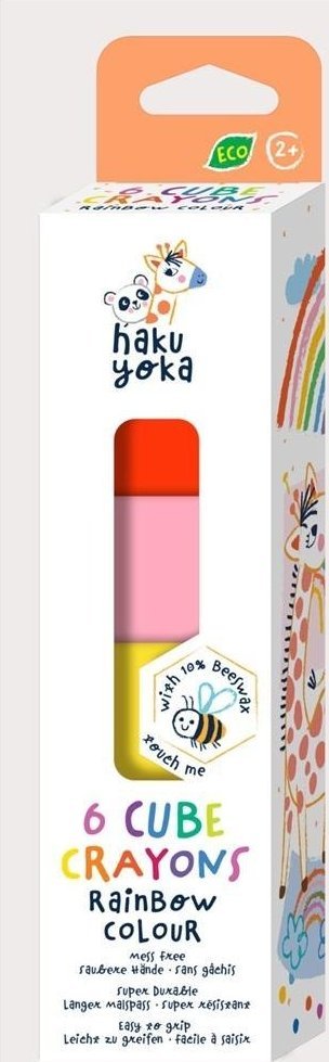 Kredki kostki - Tęcza 6 kolorów