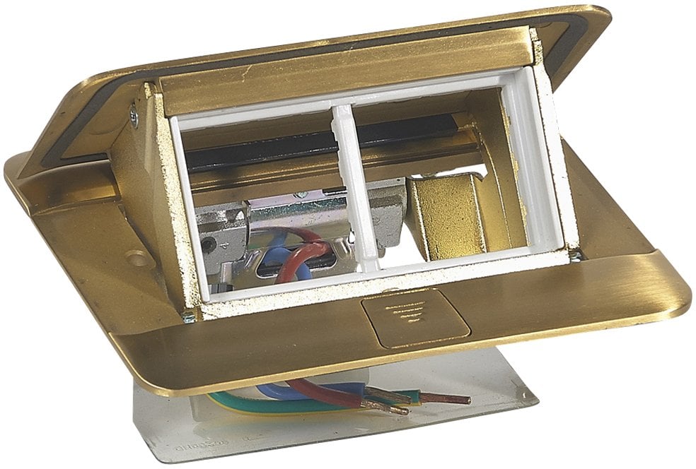 Legrand Minipuszka Pop-up 4 moduły mosiądz do instalacji 054016