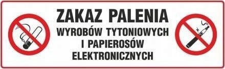 PROCERA Znak TDC, Zakaz palenia wyrobów tytoniowych i papierosów elektronicznych