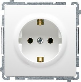 Kontakt-Simon Gniazdo z uziemnieniem Schuko pojedyncze BMGSZ1.01/11 Basic moduł biały