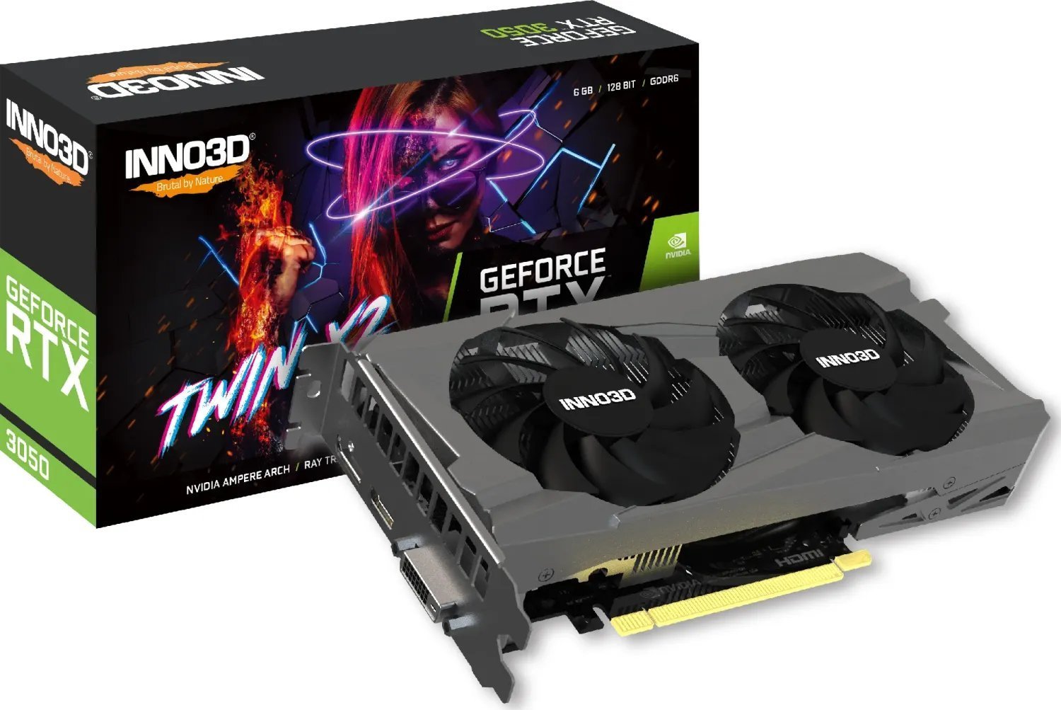 Karta graficzna Inno3D GeForce RTX 3050 Twin X2 6GB GDDR6 (N30502-06D6-1711VA60)