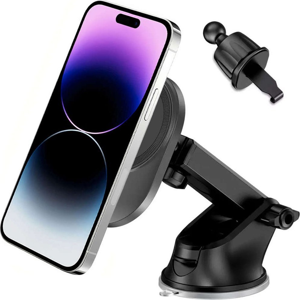 4kom.pl Uchwyt samochodowy Magnetic MagSafe Dashboard & Vent Wireless Charger 15W uchwyt do auta do telefonu na deskę rozdzielczą do kratki wentylacyj