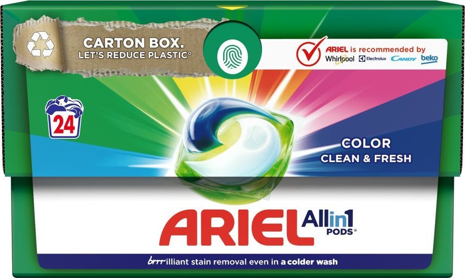 Ariel Kapsułki All in 1 do prania tkanin Color Clean and Fresh 24 szt.