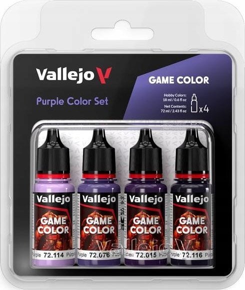 Vallejo Vallejo: 72.382 - Game Color - Purple Color Set 4 x (18 ml)