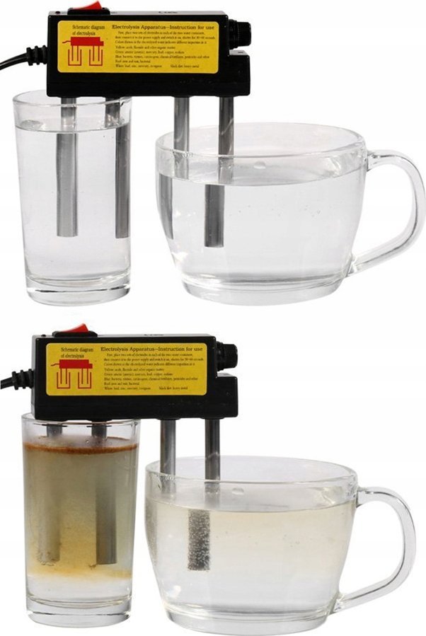 Rosfix Elektrolizer / tester kolorystyczny + 4 elektrody (2 stalowe, 2 aluminiowe)