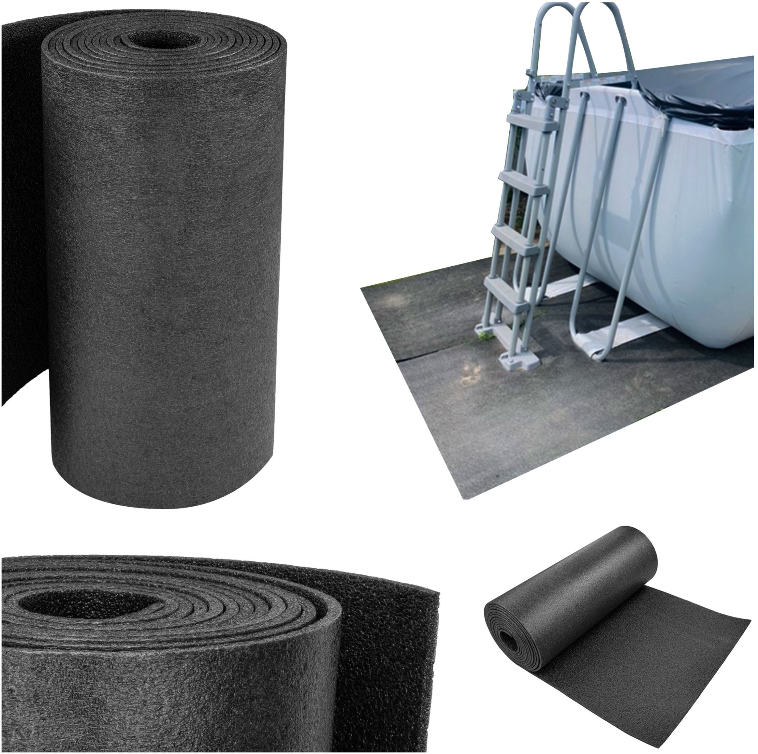 Mata piankowa pod basen podkład ochronny wodoodporny chroniący dno przed przebiciem 10 mm Bitmat 100x100 cm