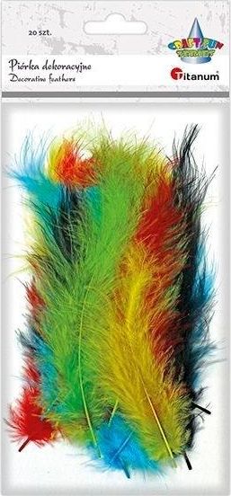 Titanum Piórka puch 11,8-15 cm mix 20szt