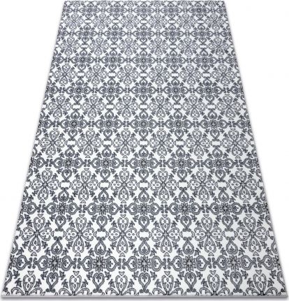 Dywany Łuszczów Dywan ARGENT - W4949 Kwiaty biały / szary, 133x190 cm