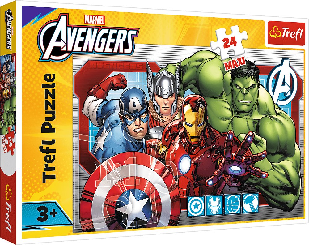 Trefl Puzzle Maxi Marvel, Zawsze sprawiedliwi 24 elementy (14378)