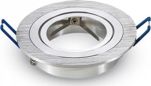 V-TAC Oprawa punktowa Oczko 1xGU10 IP20 Okrągła Aluminiowa Szczotkowana 3600