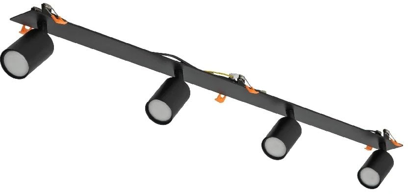 Podtynkowa lampa do przedpokoju Nex 10801 tubki na belce czarny