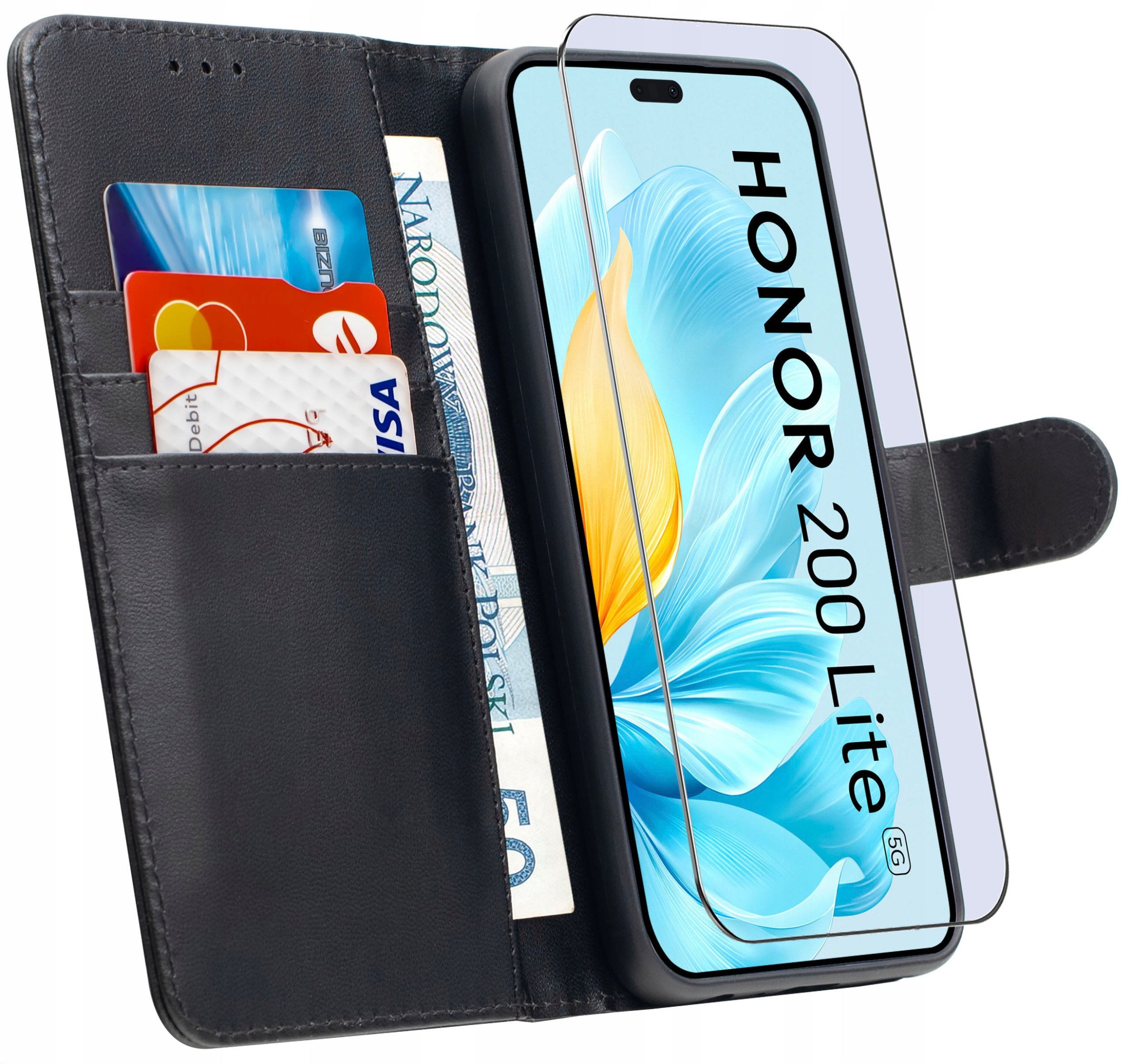 ETUI do Honor 200 Lite 5G | SKÓRZANE PORTFEL BOOK TOKRA CASE CLASSIC +SZKŁO