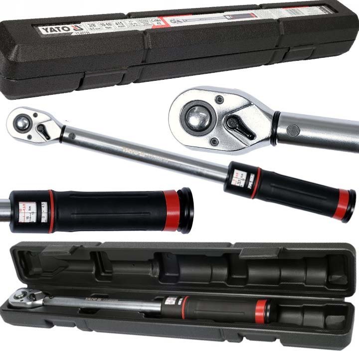 Yato KLUCZ DYNAMOMETRYCZNY 3/8" 10-60Nm CERTYFIKAT + ETUI POKROWIEC YATO