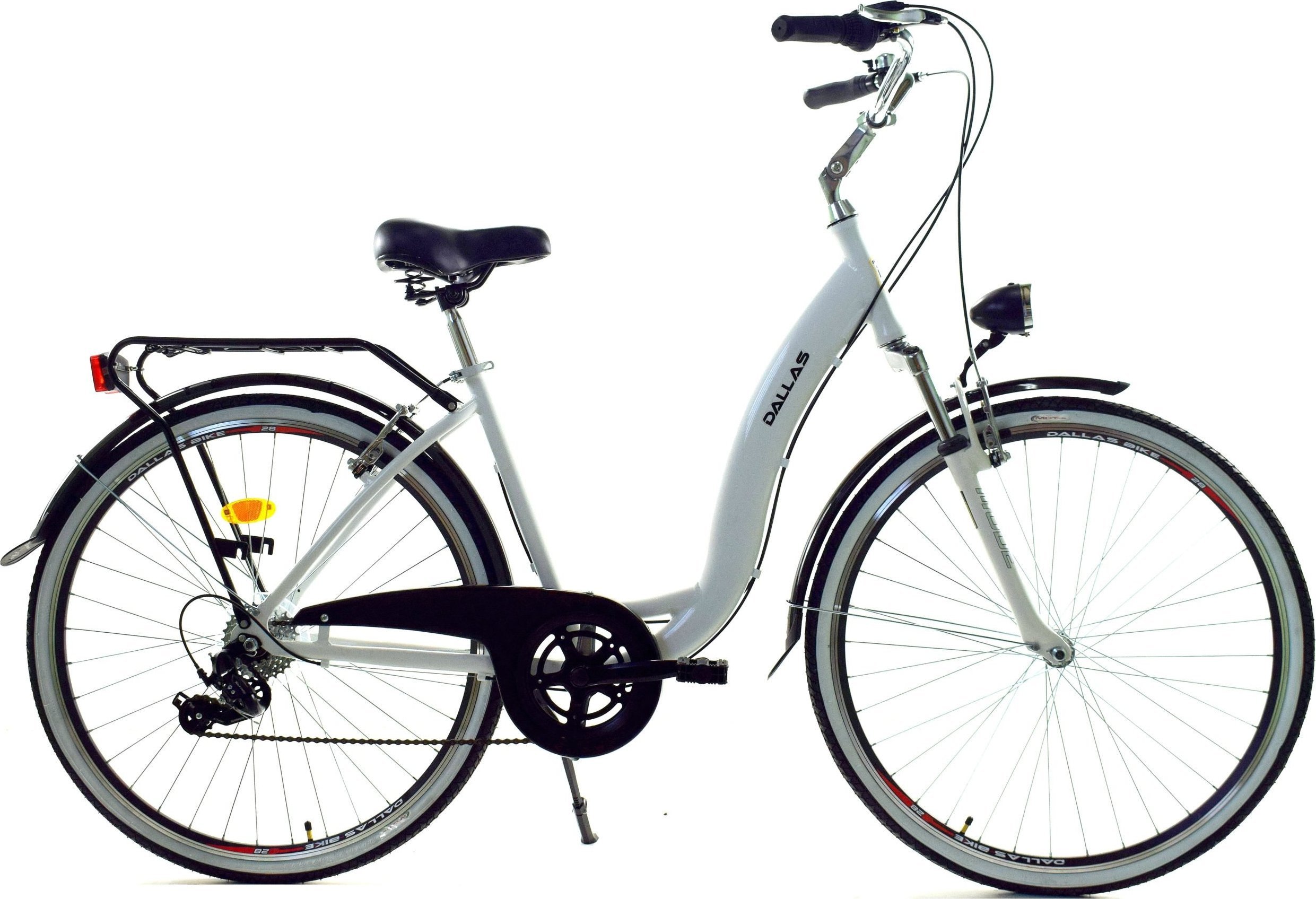 Dallas Bike Rower Dallas City Alu 28" 7spd GE - biały z czarnym