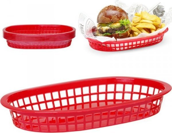 Hendi Koszyk do pieczywa owalny czerwony 6 szt. - Hendi 426319