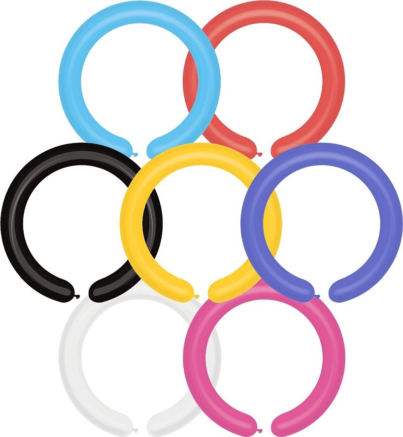 Gemar Balony do modelowania Różnokolorowe Twister Mix, D4, Dł. 140 cm, Śr. 5 cm, 100 szt.