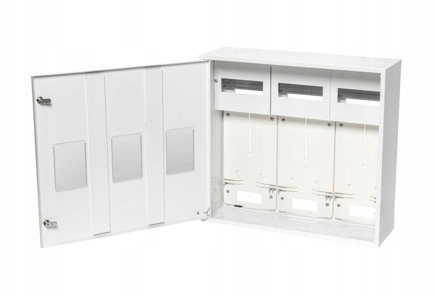 Rozdzielnica natynkowa 3-licznikowa 3-fazowa 24 moduły IP30 stalowa RU-3-3L-24 Z/O