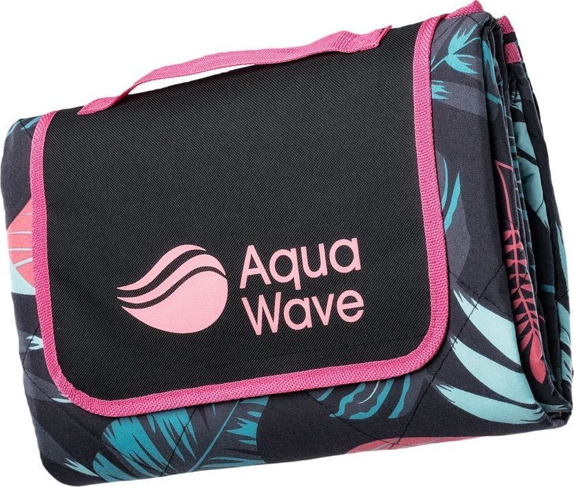 AquaWave Koc piknikowy 140x170cm ALADEEN pink leaves