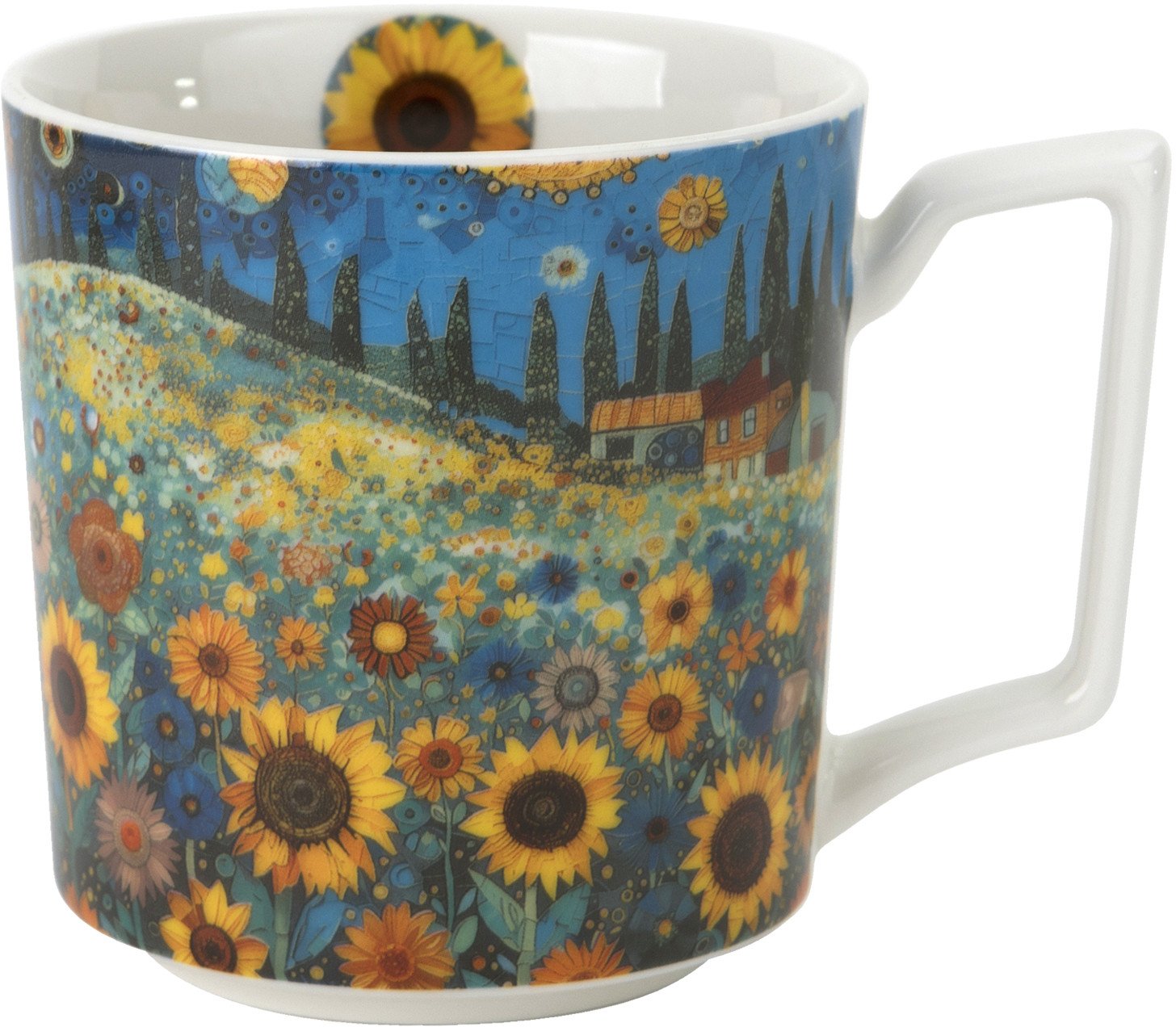 Kubek porcelanowy 450 ml Modern Sunflower Field