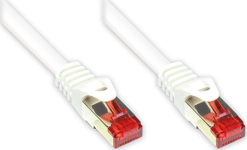 Good Connections RNS Patch Cable with Rastnasenschutz, Cat. 6, S/FTP, PiMF, PVC, 250MHz, white, 7,5m, Good Connections (8060- 075W)