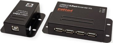 Adapter USB Roline Przedłużacz ROLINE USB 2.0 przez RJ45, 4x USB, maks. 50m