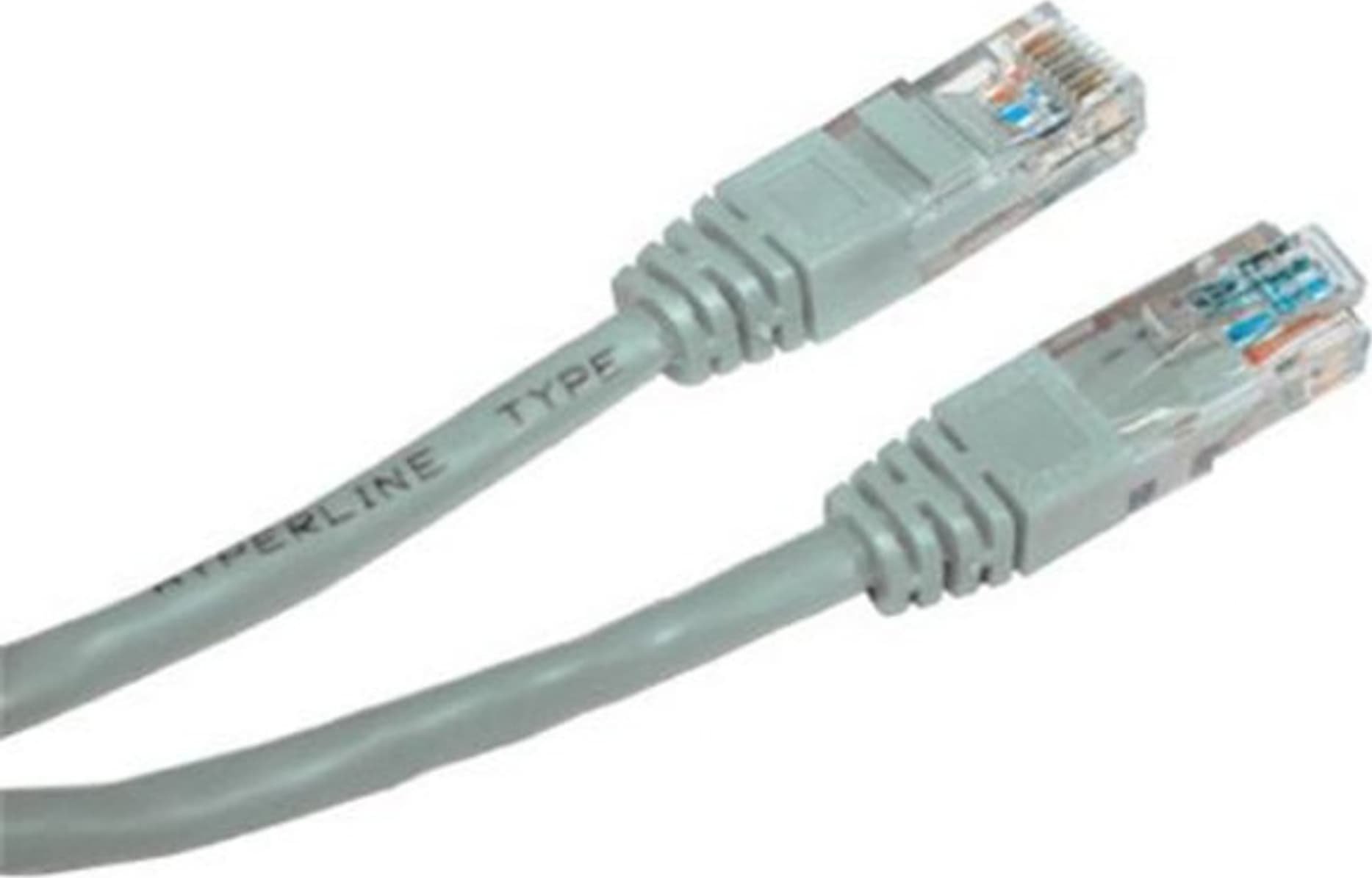 Neutralle UTP crossover patchcord, Cat.5e, RJ45 M - RJ45 M, 5 m, nieekranowany, krzyżowy, szary, do połączenia 2 PC Logo blistr