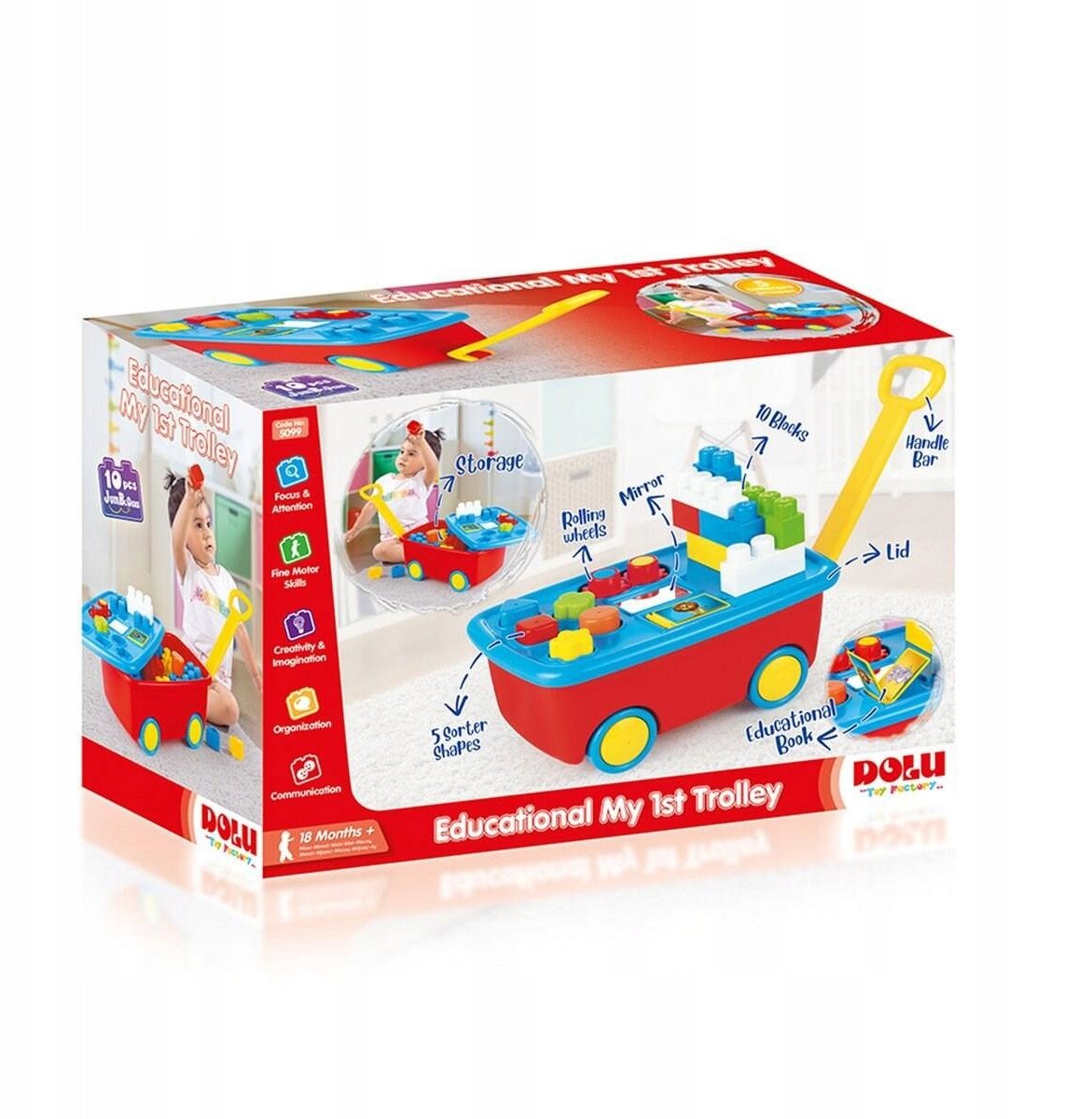 DOLU edukacyjny wózek z klockami 5099 50991