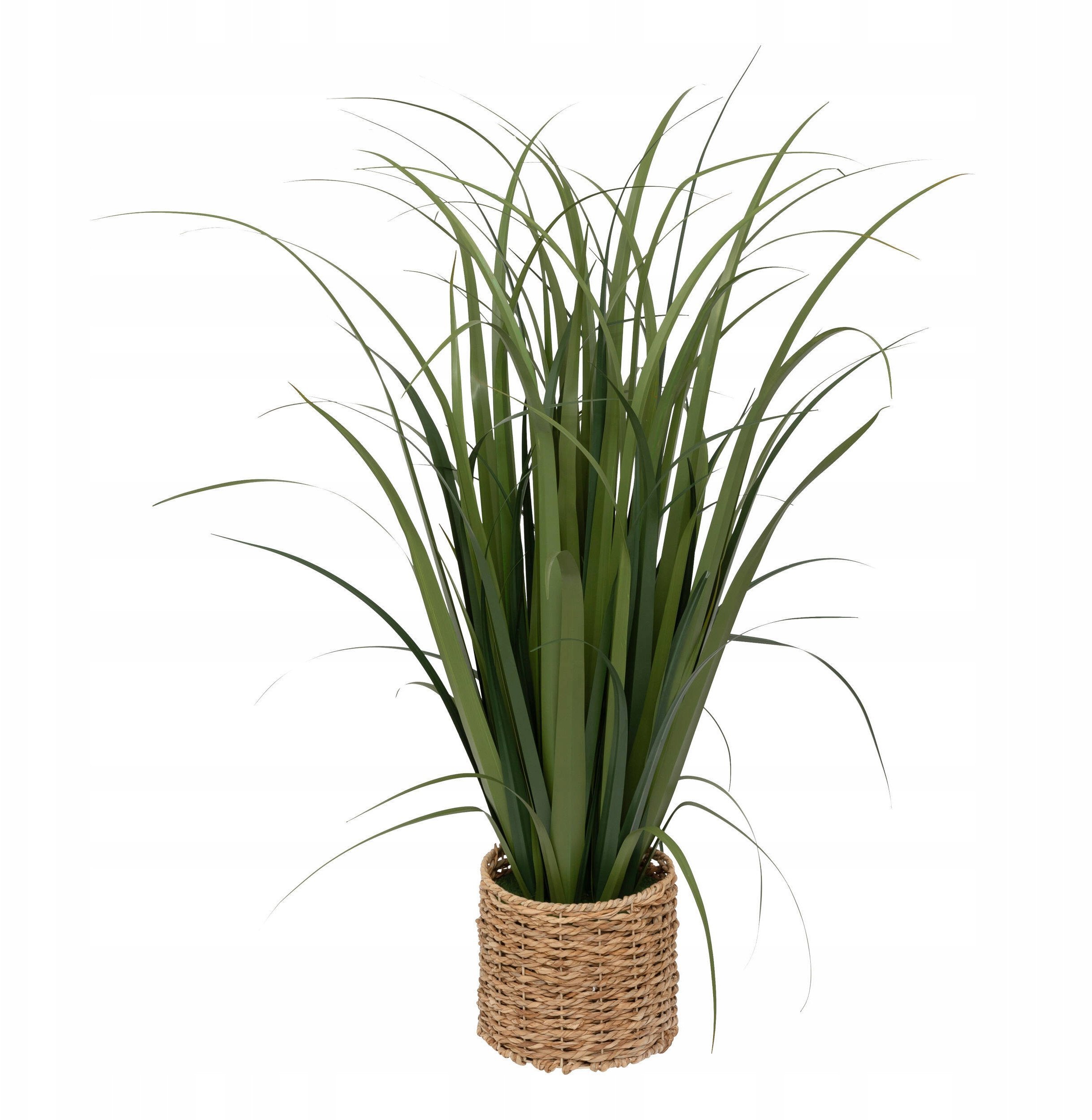 Sztuczna trawa w plecionej doniczce, 122 cm