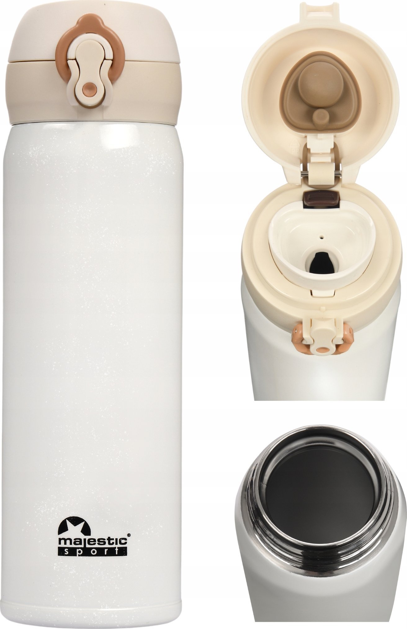 Kubek termiczny Majestic Sport Mash 450 ml biały